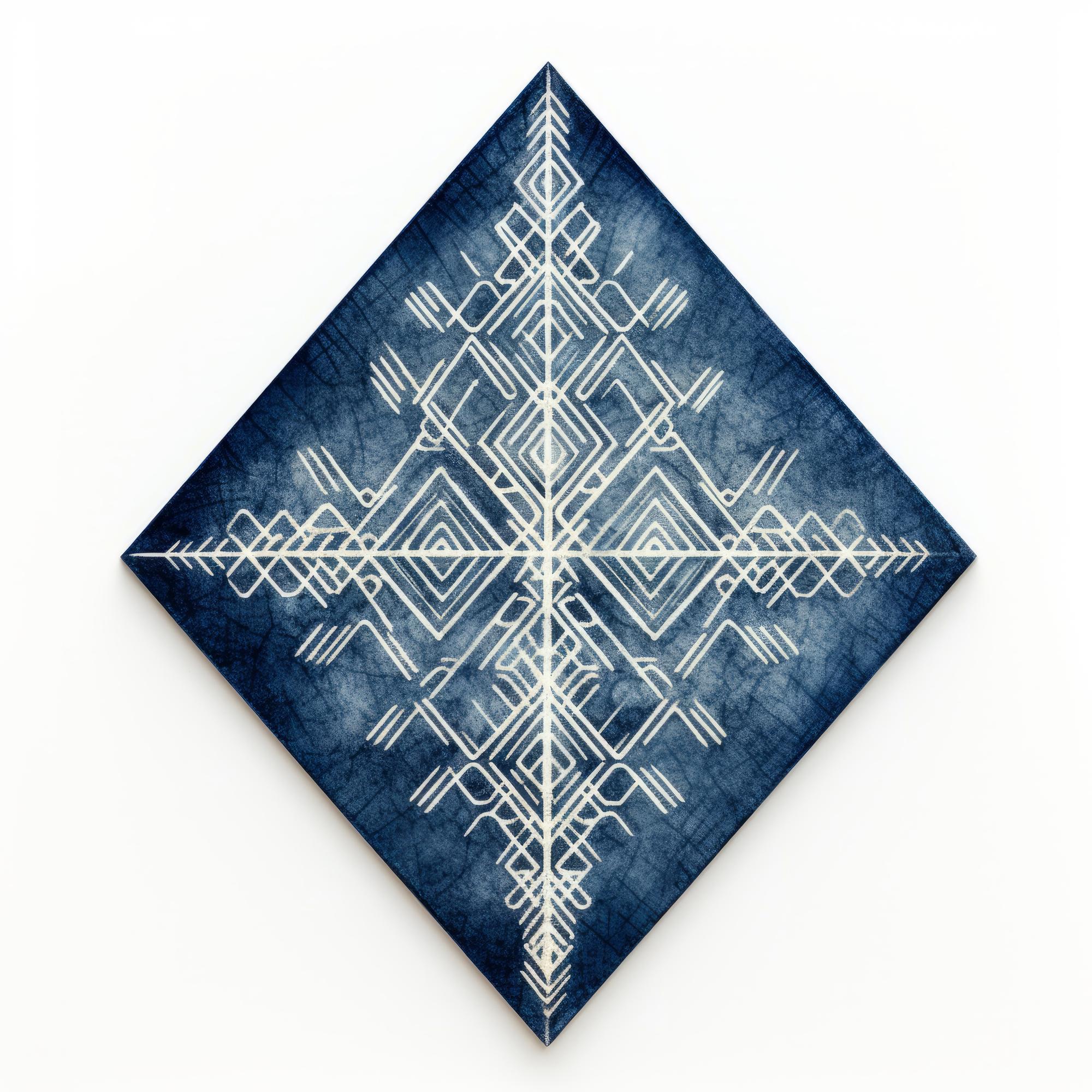 Broderie geometrică pe buzunar jeanși